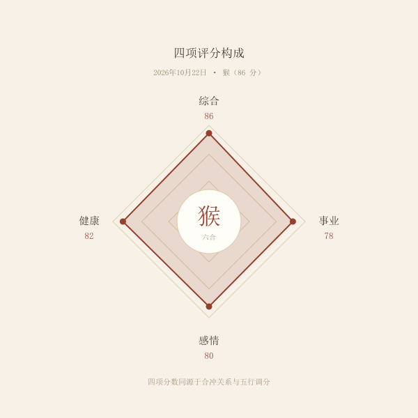 生肖运势四项评分构成图